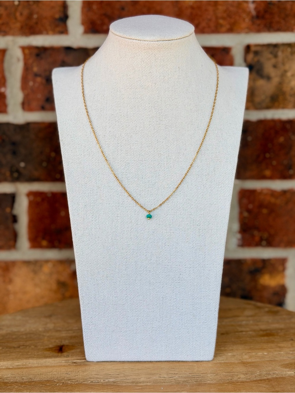 Dainty Turquoise Gold Necklace